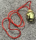 SINGLE “JINGLE BELL” RED CORD NECKLACE