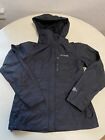 Women's Columbia Sportswear Pouration Rain Jacket Black Sz M Excellent