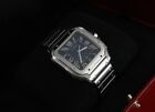 Cartier Santos Stainless Steel Watch (WSSA0030) Large with Blue Dial