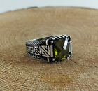 925 Sterling Silver Handmade Men's Ring with Square Shape Zultanite Stone