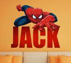 Spiderman wall decal with name, Spiderman name decal, Spiderman bedroom decor