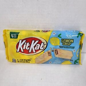 Kit Kat 6 Full Size Lemon Crisp Candy Bars 1.5oz Spring Limited Edition Flavor