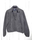 Vtg 90s Polo Ralph Lauren Zipper Fleece Jacket Grey Medium