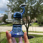 6.5 Inch Clear Blue UFO Glass Bongs Percolator Water Pipe 14mm Bowl Bubbler