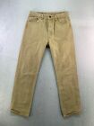 Vintage USA Made Levis 501 Mens 32x30* Shrunken Khaki Button Fly Straight Jeans