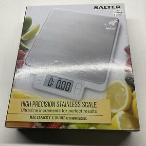 Salter 1078SS White Digital Kitchen Scale with Stainless Steel Platform (New)