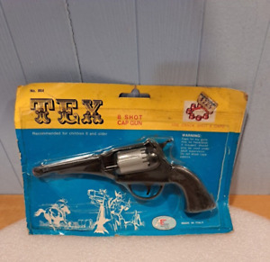 Vintage Edison Giocattoli  TEX  8 Shot Cup Gun #864 Made in Italy