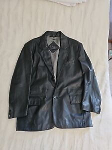 L. A. Leather Black Blazer Sport Jacket Size 44 Reg
