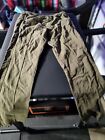 Superdry Chinos Khaki Green Size M Stitched Down The Middle Front Of The Legs