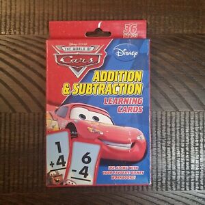 Disney Pixar The World Of CARS Addition And Subtraction Learning Cards Math NEW