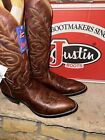Justin Classic Men's Chestnut Marbled Deerlite Western Cowboy Boot Size 11.5 D