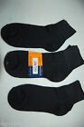 Womens Ankle Socks THREE PAIR LOT Soft Stretchy BLACK Sock Size 9-11