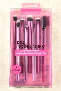 *REAL TECHNIQUES Eye Brushes, Set of 8 - Essentials Makeup Brush Kit, #01991