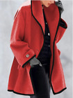 Women's Long Warm Trench Coat Outwear Winter Wool Coat Ladies Jacket Overcoat
