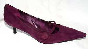 NEW BCBG MAX AZRIA Purple Suede Shoes Heels Display Reduced 39 9