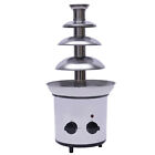 Commercial 4 Tiers Chocolate Fondue Stainless Fountain Set Hot Melting Machine
