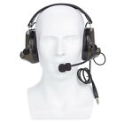 HQ Tactical Pilot Headset Aviation Headset Earpiece Microphone For Walkie Talkie