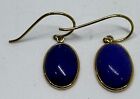 14K Yellow Gold Vintage earrings w/ lapis lazuli