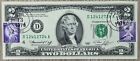 1976 Two Dollar Federal Reserve Note $2 Bill as First Day Cover w. Stamps #64914