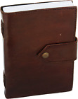 Handmade Leather Journal Notebook - Genuine Leather Bound Daily personal Diary &