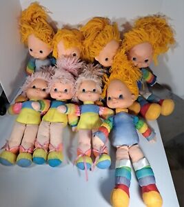 Lot Of 8 Vintage Rainbow Brite Dolls For Parts