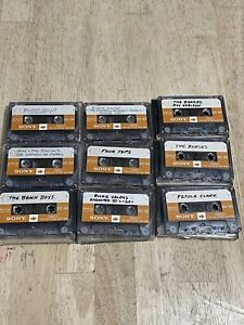 Vintage Lot of 9 Used SONY DC-90 Min Cassette Tapes Sold As Blank Dictation