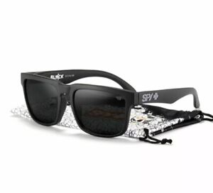 SPY Helm Matte Black & Gray  PROMO Sunglasses Men Women Ken Block UV400 Shades
