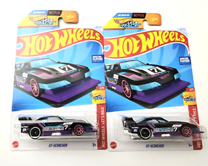 Hot Wheels GT-Scorcher Purple #89 89/250 - 2024 Hot Wheels Let's Race -2pcs