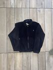 Vintage Polo Ralph Lauren Jacket Mens M Black 90s Fleece Full Zip Logo