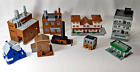 N scale lot of  NINE   3-D printed  Buildings Factory, Depot, Apartments, House