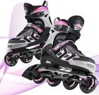 Inline Skate for Men Women Size 8/9/10/11 Adjustable Roller Blades Kids Gift-