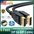 6FT Premium Display Port to Display Port DP Cable 4K 60Hz High Speed Male Cord
