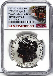 New Listing2023 s reverse proof morgan silver dollar ngc rp 69 trolley label