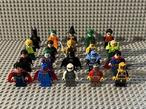 LEGO DC Super Heroes Minifigure Lot (20) Superman Deadshot Mr Freeze Selina Kyle