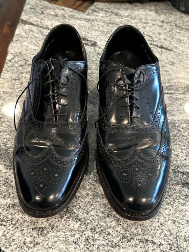 Vintage Florsheim Royal Imperial Wingtip Shoes 92329 Size 12 D Brogue Oxford