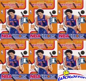 (6) 2021/22 Panini Hoops Basketball EXCLUSIVE HUGE Sealed Blaster Box-528 Cards!