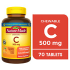 Nature Made Vitain C 500 mg Chewable Tablets, Dietary Supplement, 70 Count
