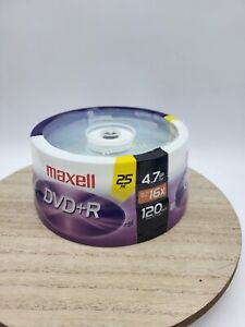 New 25 PK Maxell Maxdata DVD-R, 4.7 gb, 120 min, Write Once with 16X Write Speed