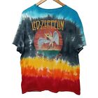Led-Zeppelin t-shirt mens size XL tie-dye rock roll U.S. Tour 1975 short sleeve