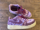 Nike Air Air Force 1 Low Top Tea Berry Crushed Velvet 8.5 FREE SHIPPING!