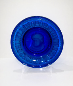 VTG Shirley Temple Plate Alphabet Cobalt Blue Glass Child's Shallow Bowl