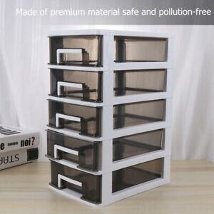 Multi Layer Storage Drawer Plastic Cabinet Organizer Storage Box Home Decor US