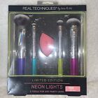 Real Techniques Neon Lights Cosmetics Brush Kit Limited Edition NEW