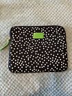 Kate Spade iPad Mini Case/Sleeve Black & White Polka Dots 10” Zipper Close