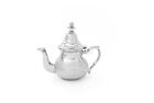 Moroccan Small Tea Pot Handmade Serving Small Brass Silver Plated Fes Morocco