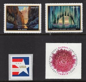 US 2020 COMPLETE NH DEFINITIVES !! GENUINE !! YEAR SET 4 Stamps - Free Ship USA