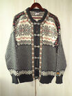 Vintage Dale of Norway Classic Nordic pure new wool cardigan size 52 L