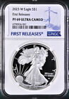 2023 w proof silver eagle ngc pf 69 uc first release fr label with coa in hand