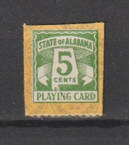 USA Revenue Stamp Fiscal Fiscaux Tax on Playing Cards Naipes Alabama State PC 8