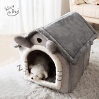 Cat /Dog Bed Foldable Pet Sleepping Bed Removable and Washable Cat House Kennel